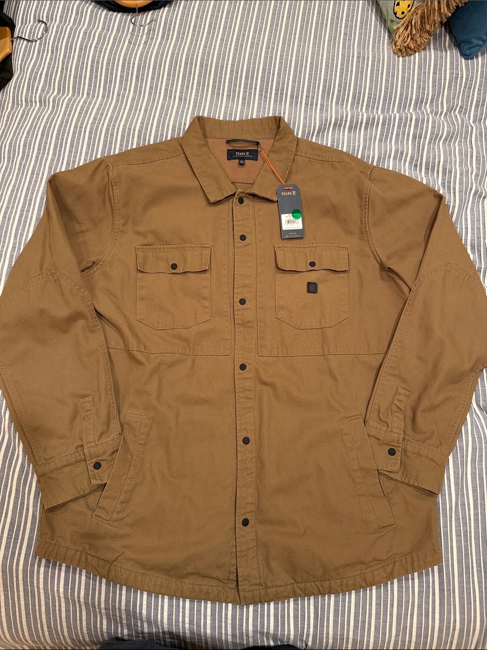 Roark Hebrides Unlined Jacket, Dark Khaki, Size XL